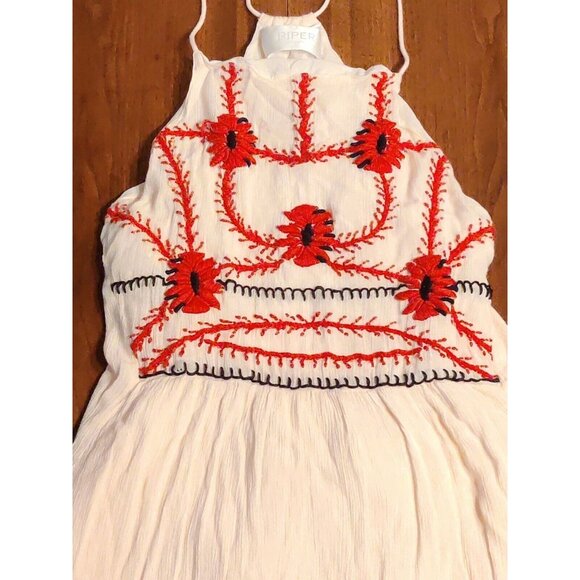 Piper By Townsen Mini Dress Embroidered Boho Festival Rocker M - Picture 2 of 5